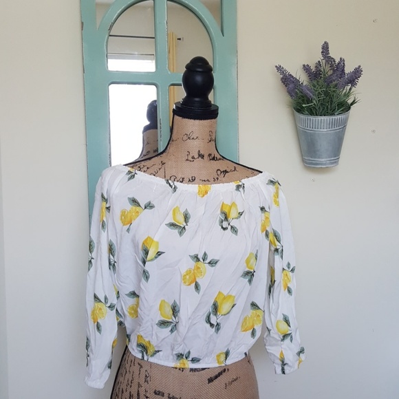 Forever 21 Tops - Lemons Off The Shoulder Top